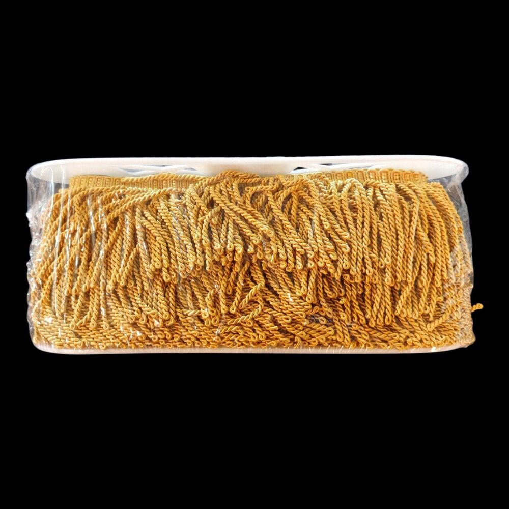 Wrights Simplicity 3” Bullion Fringe Trim Gold Full bolt 9 Yards Sealed
